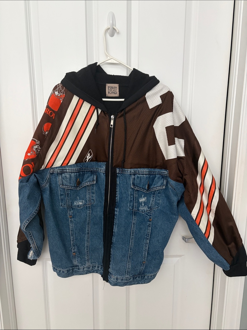 Vintage Adult custom browns denim jacket